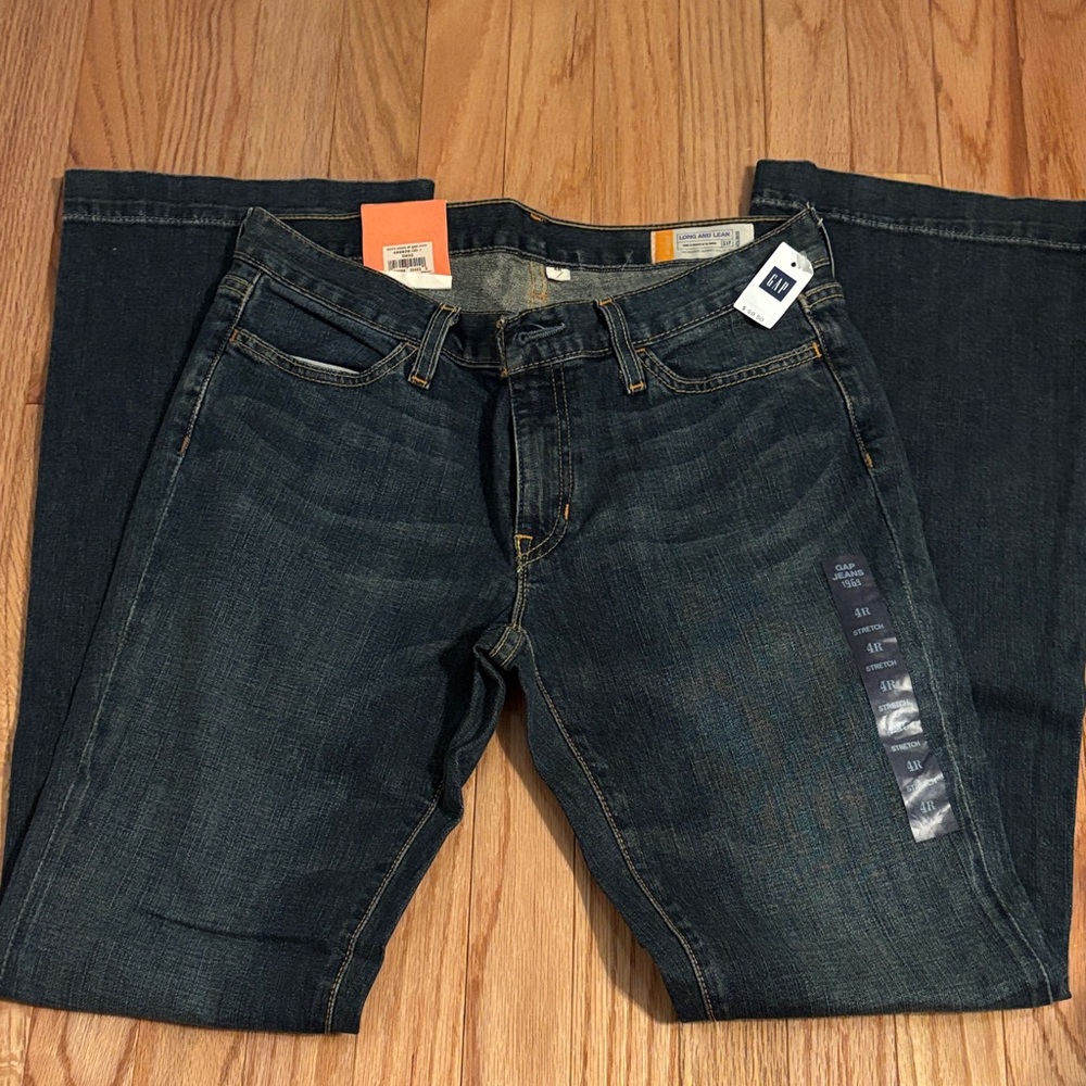 NWT Gap Long & Lean Dark Blue Stretch Jeans
